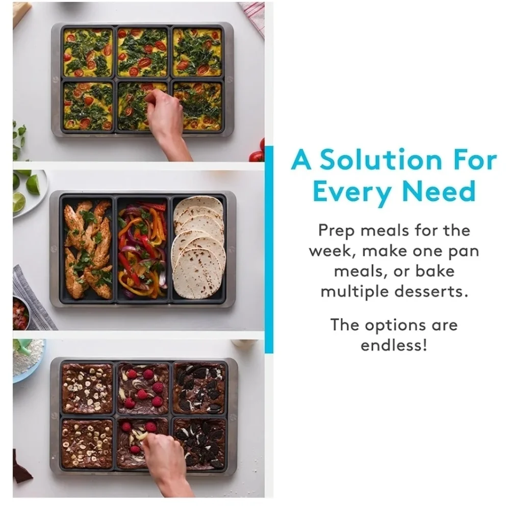 Cheat Sheets - Original Silicone Sheet Pan Dividers For Cooking & Meal Prep